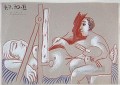 芸術家とそのモデル 2 1970 パブロ・ピカソ